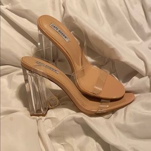 Fashion Nova glass slipper heels